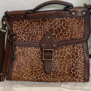 Fossil Vintage Revival Giraffe Calf Hair Crossbody